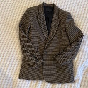 Nili lotan Black and Brown Houndstooth Blazer